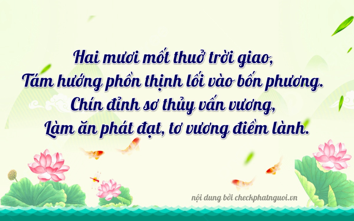 Bài thơ ý nghĩa cho <b>biển số 65E1-29824</b> tại website checkphatnguoi.vn
