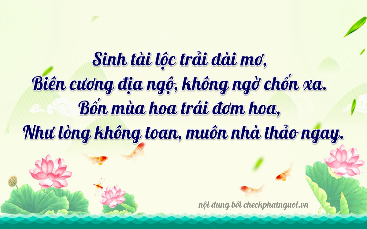 Bài thơ ý nghĩa cho <b>biển số 65E1-46310</b> tại website checkphatnguoi.vn