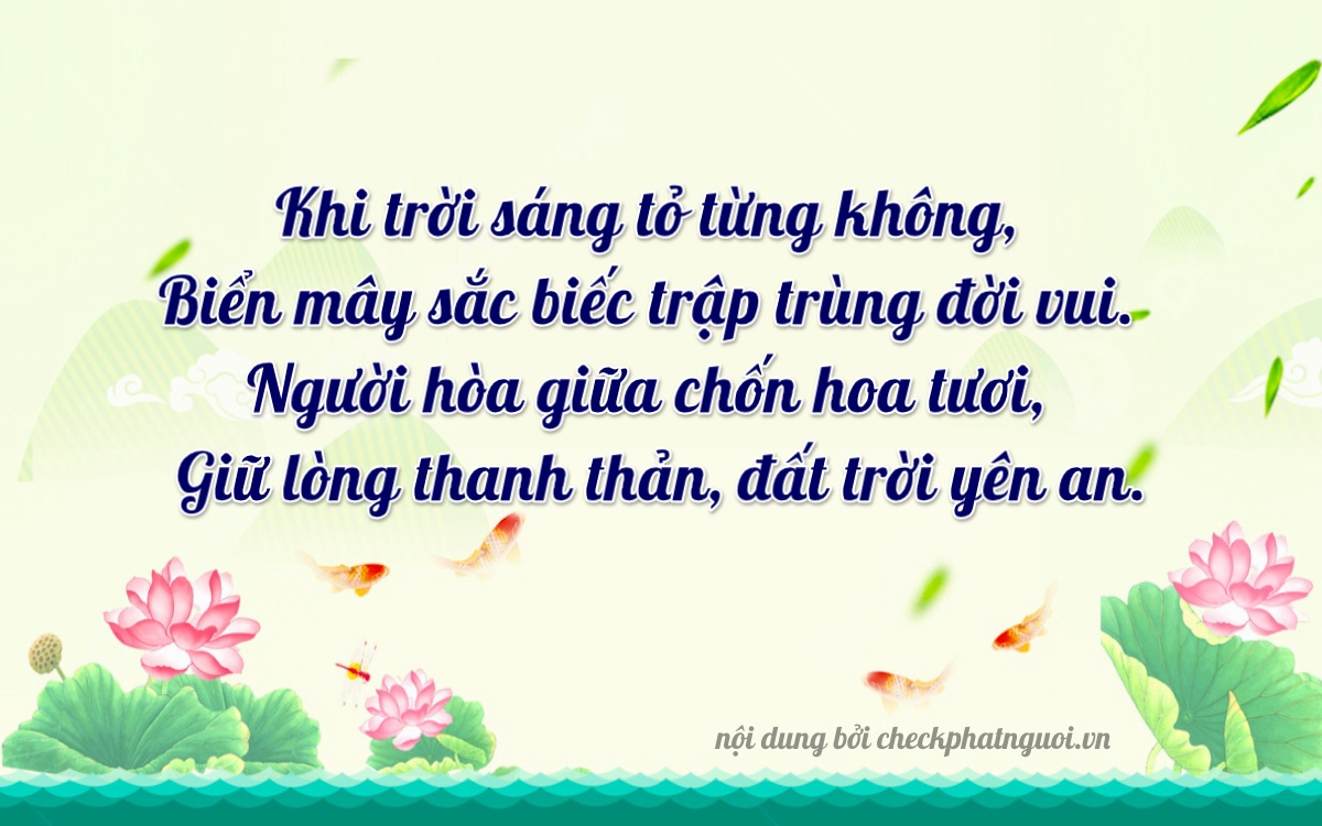 Bài thơ ý nghĩa cho <b>biển số 65E-15463</b> tại website checkphatnguoi.vn