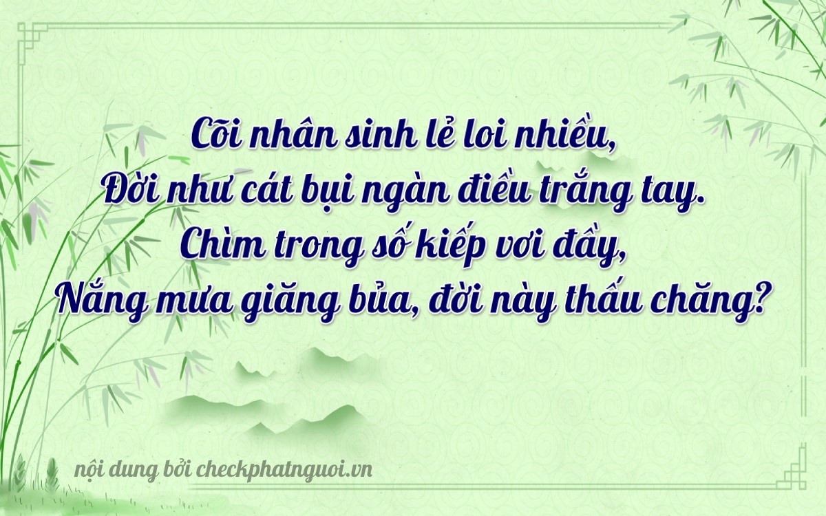 Bài thơ ý nghĩa cho <b>biển số 65E1-62001</b> tại website checkphatnguoi.vn