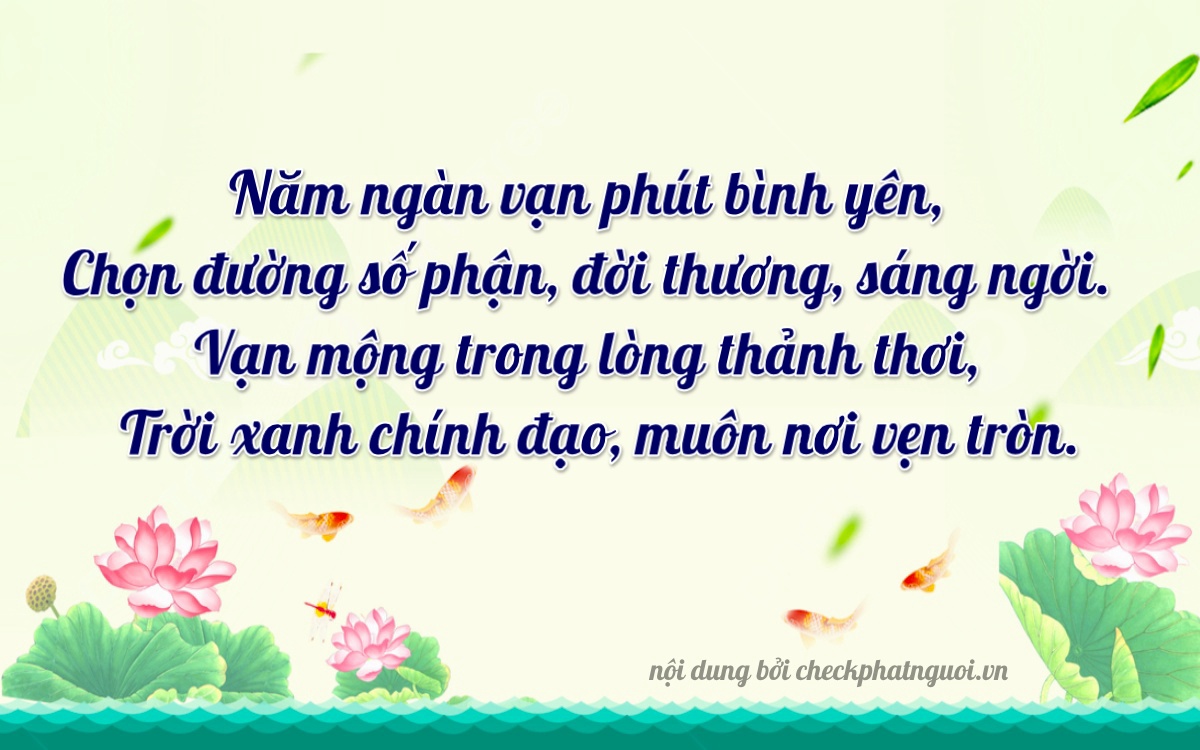 Bài thơ ý nghĩa cho <b>biển số 65E-57507</b> tại website checkphatnguoi.vn