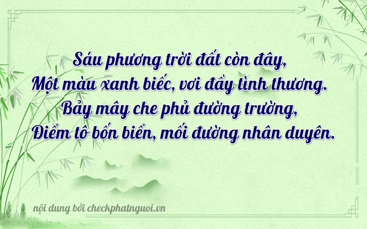 Bài thơ ý nghĩa cho <b>biển số 65E-61714</b> tại website checkphatnguoi.vn
