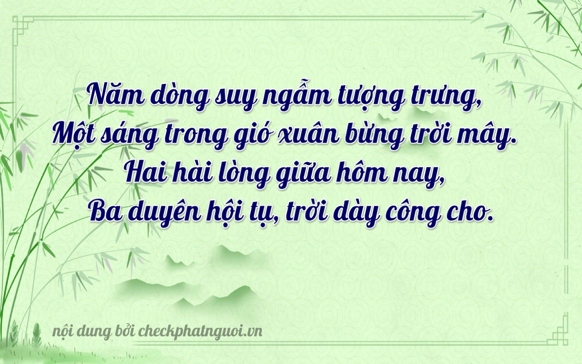 Bài thơ ý nghĩa cho <b>biển số 65EA-05237</b> tại website checkphatnguoi.vn