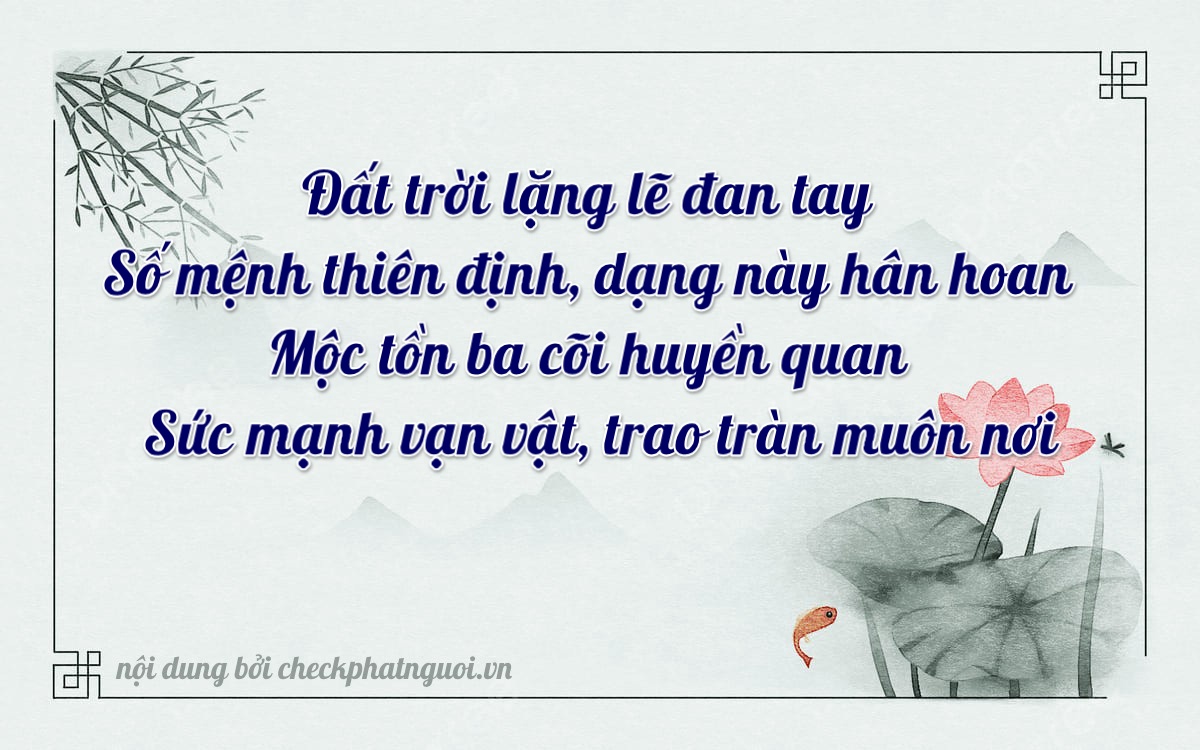 Bài thơ ý nghĩa cho <b>biển số 65EA-08422</b> tại website checkphatnguoi.vn