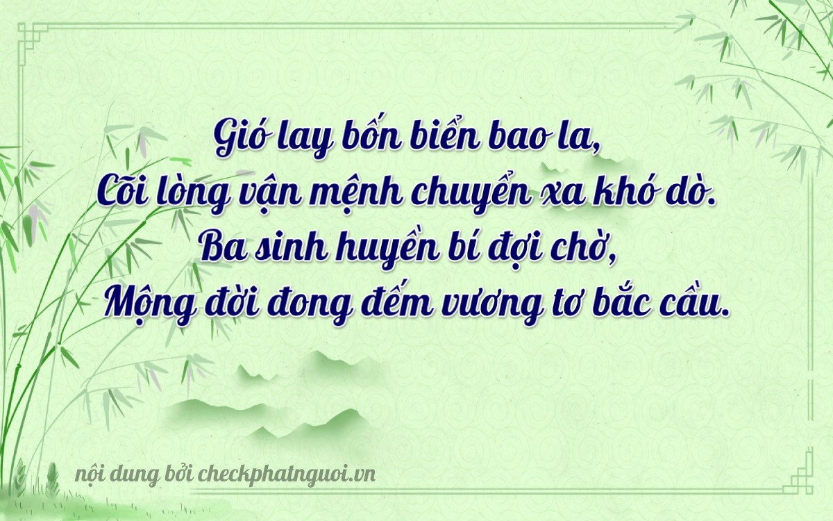 Bài thơ ý nghĩa cho <b>biển số 65F1-43164</b> tại website checkphatnguoi.vn