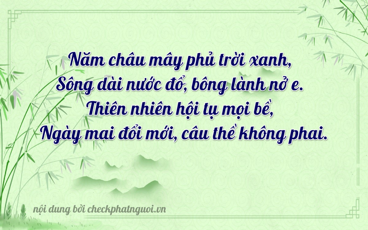 Bài thơ ý nghĩa cho <b>biển số 65F1-58017</b> tại website checkphatnguoi.vn