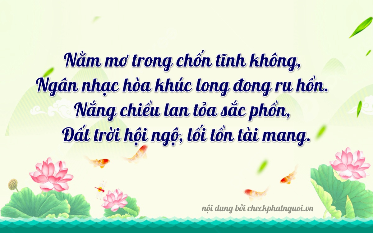 Bài thơ ý nghĩa cho <b>biển số 65F1-58530</b> tại website checkphatnguoi.vn