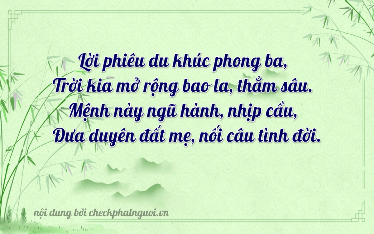 Bài thơ ý nghĩa cho <b>biển số 65F1-68571</b> tại website checkphatnguoi.vn