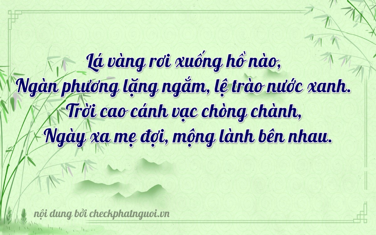 Bài thơ ý nghĩa cho <b>biển số 65FA-09200</b> tại website checkphatnguoi.vn