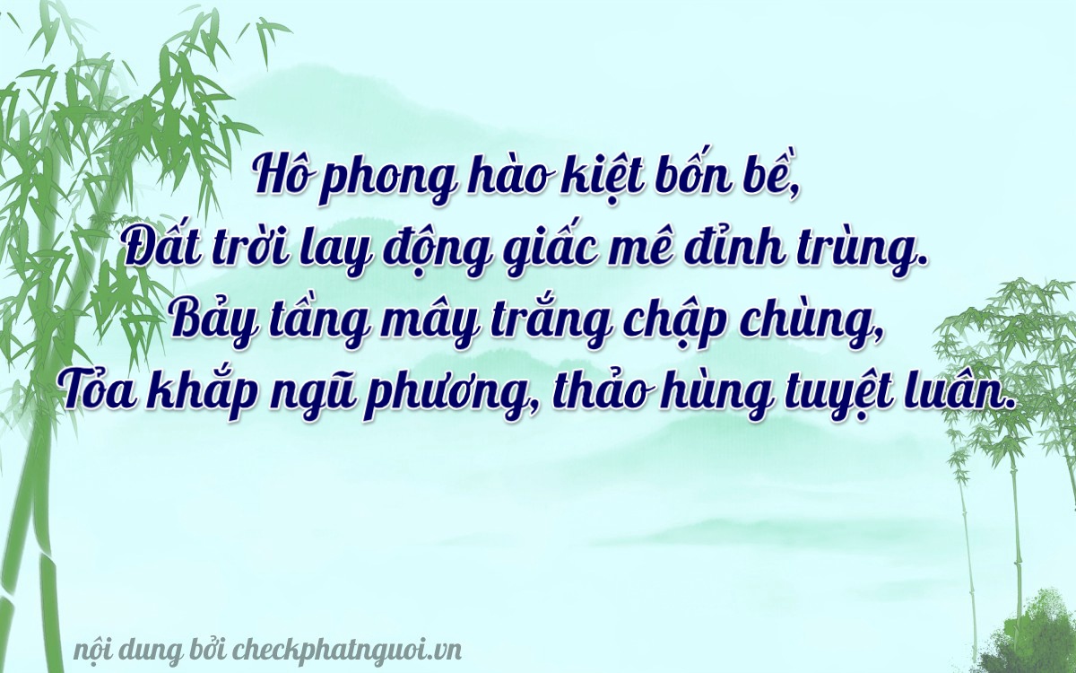 Bài thơ ý nghĩa cho <b>biển số 65G1-27250</b> tại website checkphatnguoi.vn