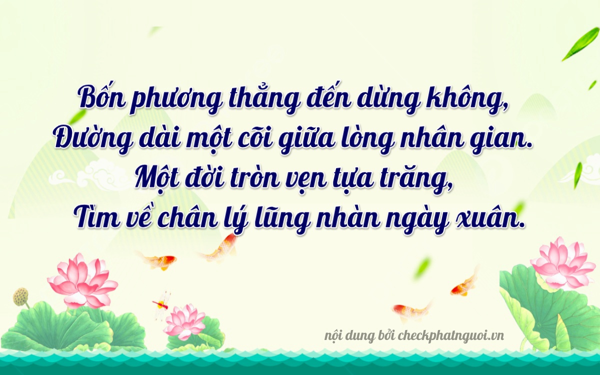 Bài thơ ý nghĩa cho <b>biển số 65G1-40622</b> tại website checkphatnguoi.vn