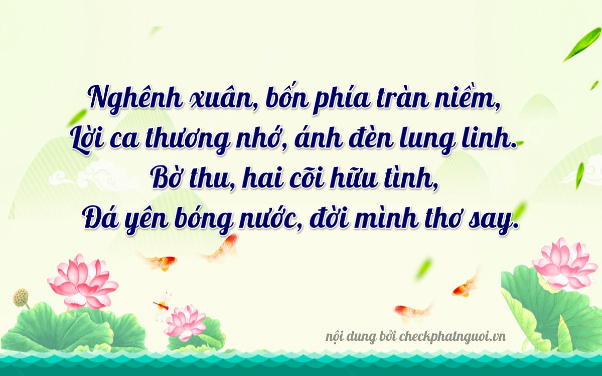 Bài thơ ý nghĩa cho <b>biển số 65G1-42243</b> tại website checkphatnguoi.vn