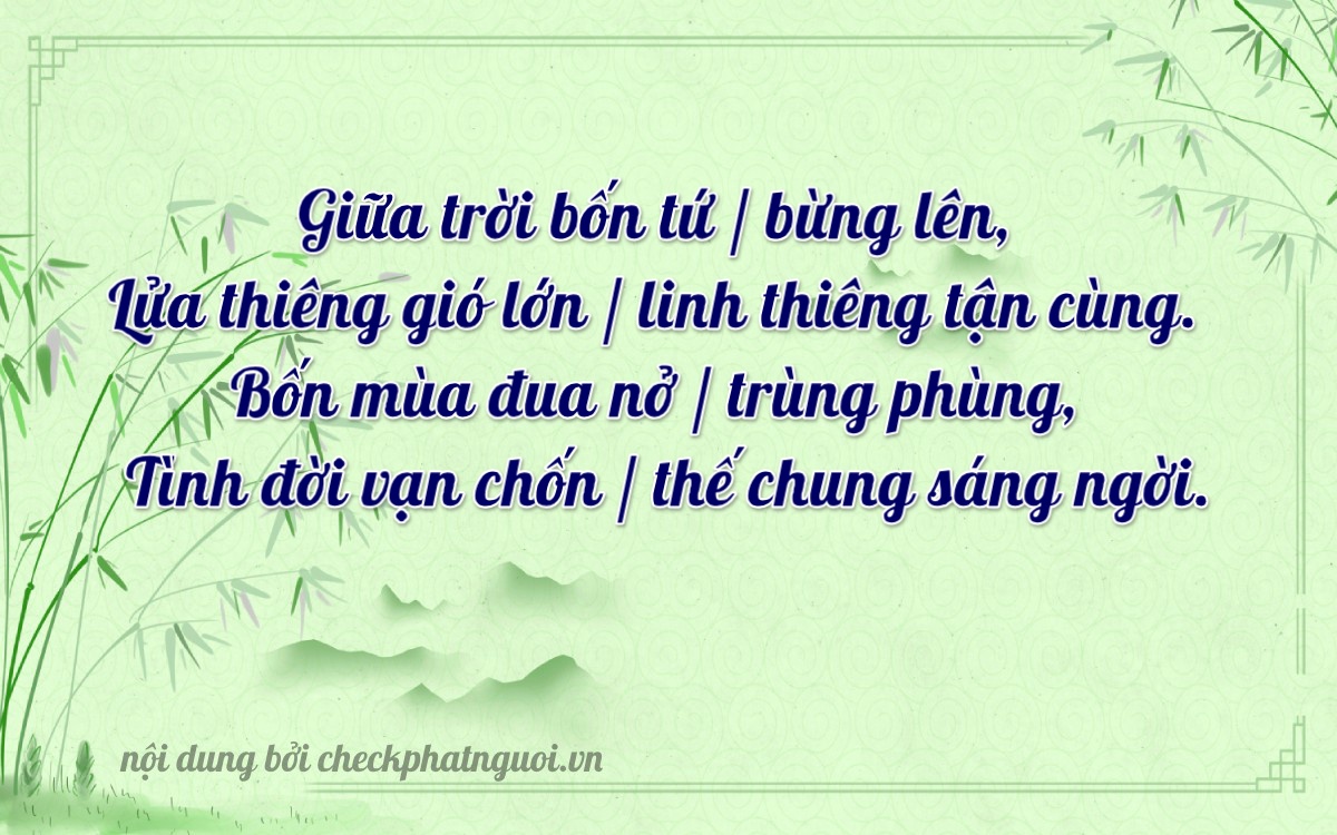 Bài thơ ý nghĩa cho <b>biển số 65G1-43461</b> tại website checkphatnguoi.vn