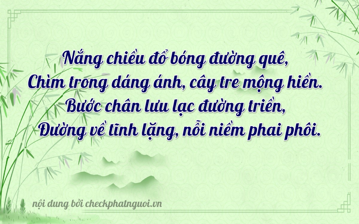 Bài thơ ý nghĩa cho <b>biển số 65G1-44426</b> tại website checkphatnguoi.vn