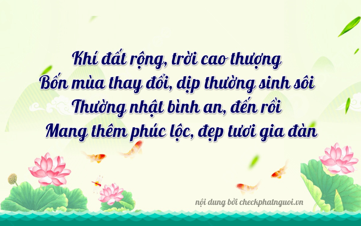 Bài thơ ý nghĩa cho <b>biển số 65G1-44531</b> tại website checkphatnguoi.vn