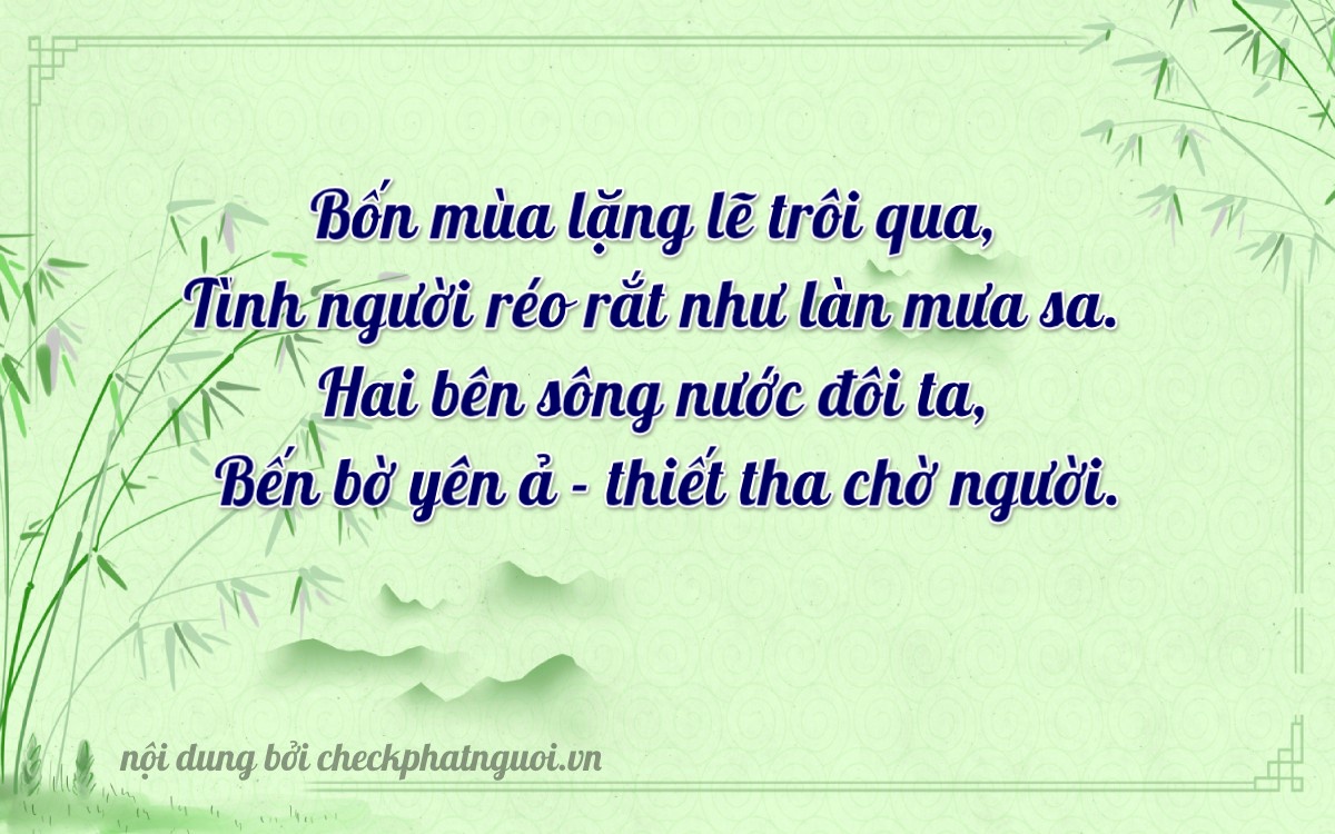 Bài thơ ý nghĩa cho <b>biển số 65G1-47266</b> tại website checkphatnguoi.vn