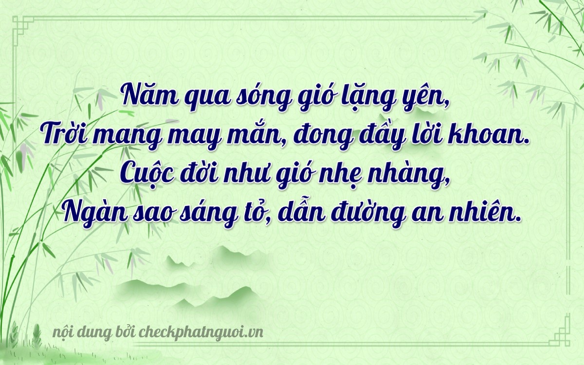 Bài thơ ý nghĩa cho <b>biển số 65G1-51819</b> tại website checkphatnguoi.vn