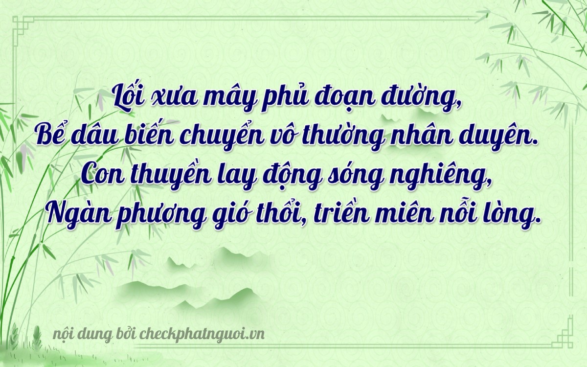 Bài thơ ý nghĩa cho <b>biển số 65G-43461</b> tại website checkphatnguoi.vn