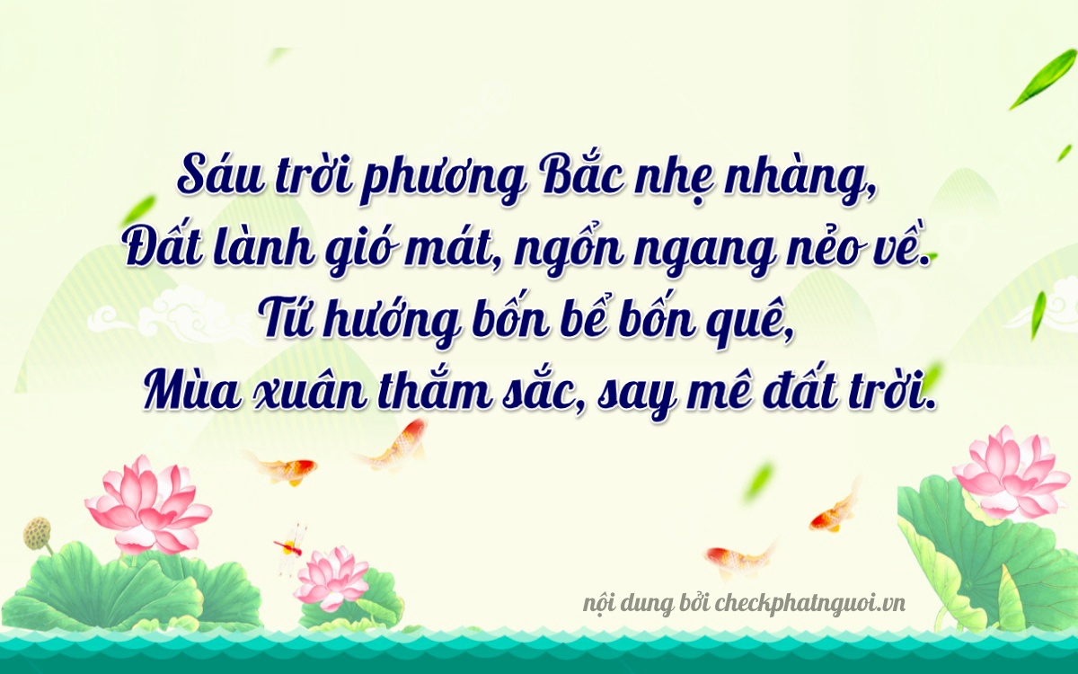 Bài thơ ý nghĩa cho <b>biển số 65GA-06414</b> tại website checkphatnguoi.vn