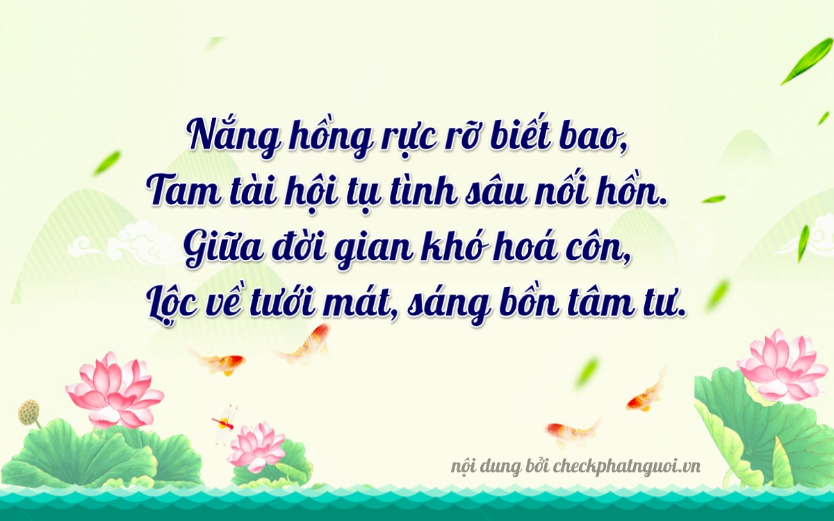 Bài thơ ý nghĩa cho <b>biển số 65H-03816</b> tại website checkphatnguoi.vn