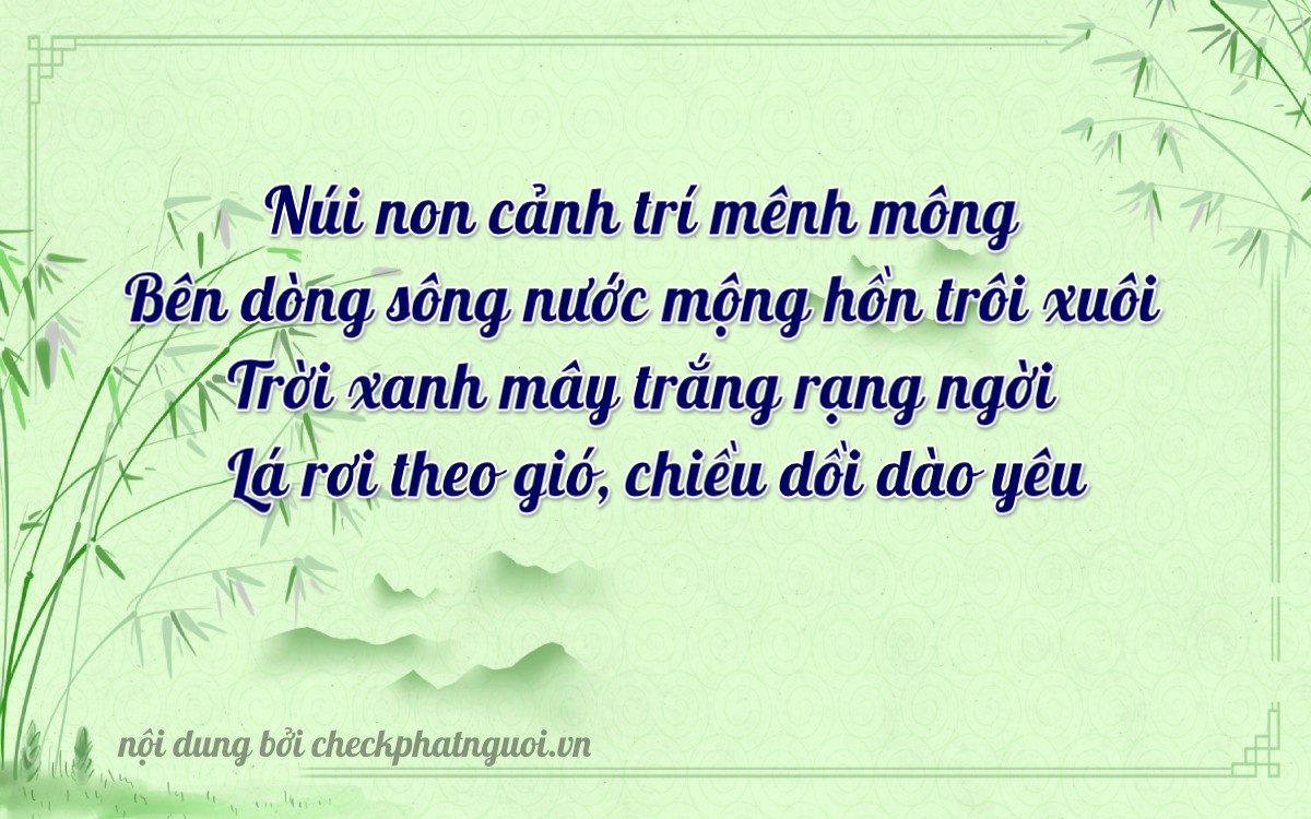 Bài thơ ý nghĩa cho <b>biển số 65H-04416</b> tại website checkphatnguoi.vn