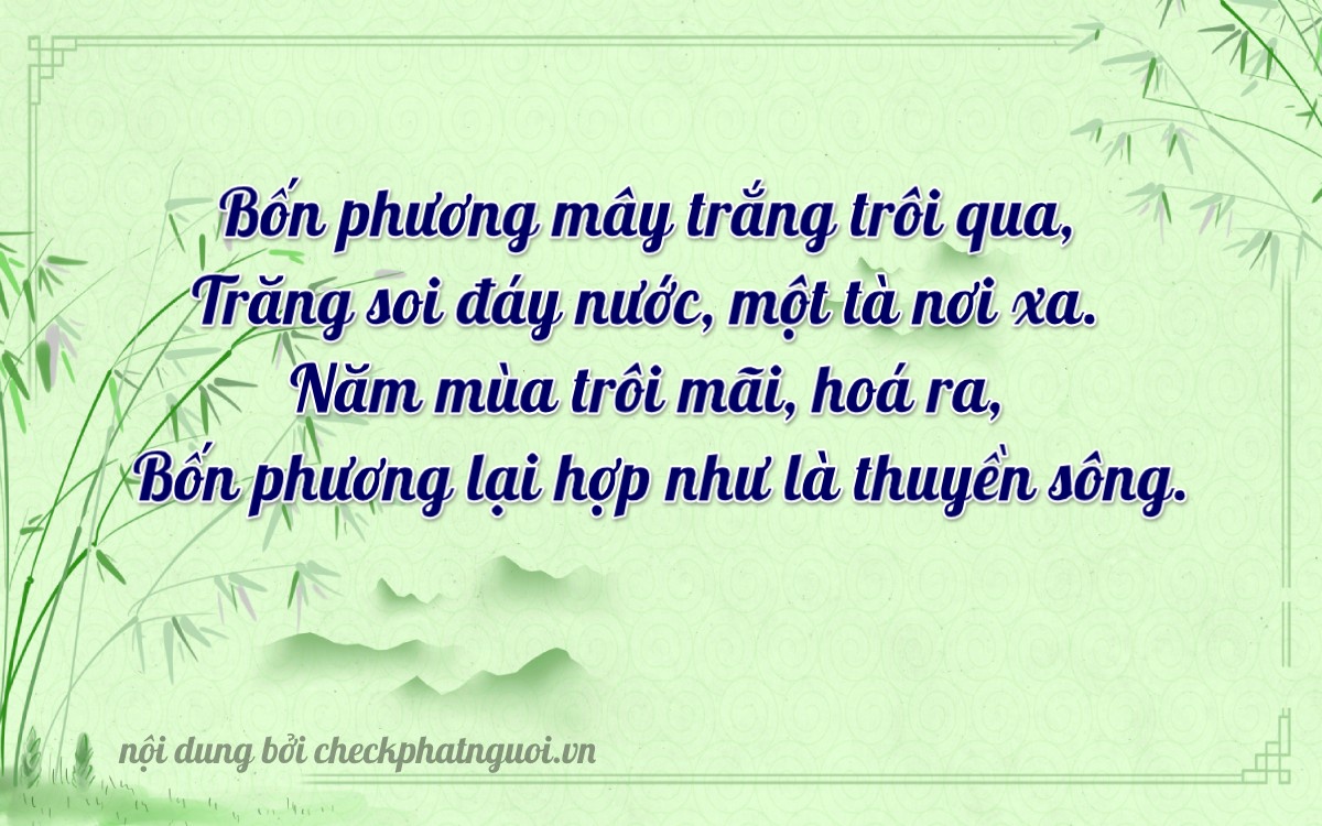 Bài thơ ý nghĩa cho <b>biển số 65H-04544</b> tại website checkphatnguoi.vn