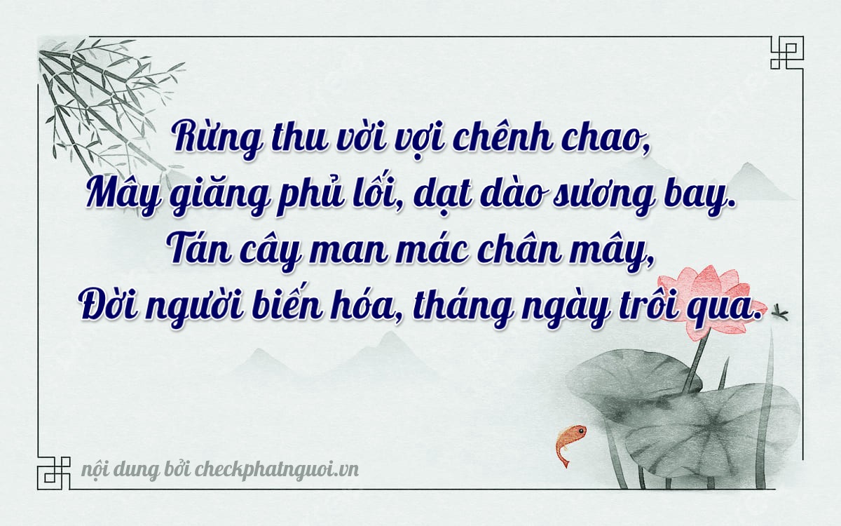 Bài thơ ý nghĩa cho <b>biển số 65H-05303</b> tại website checkphatnguoi.vn
