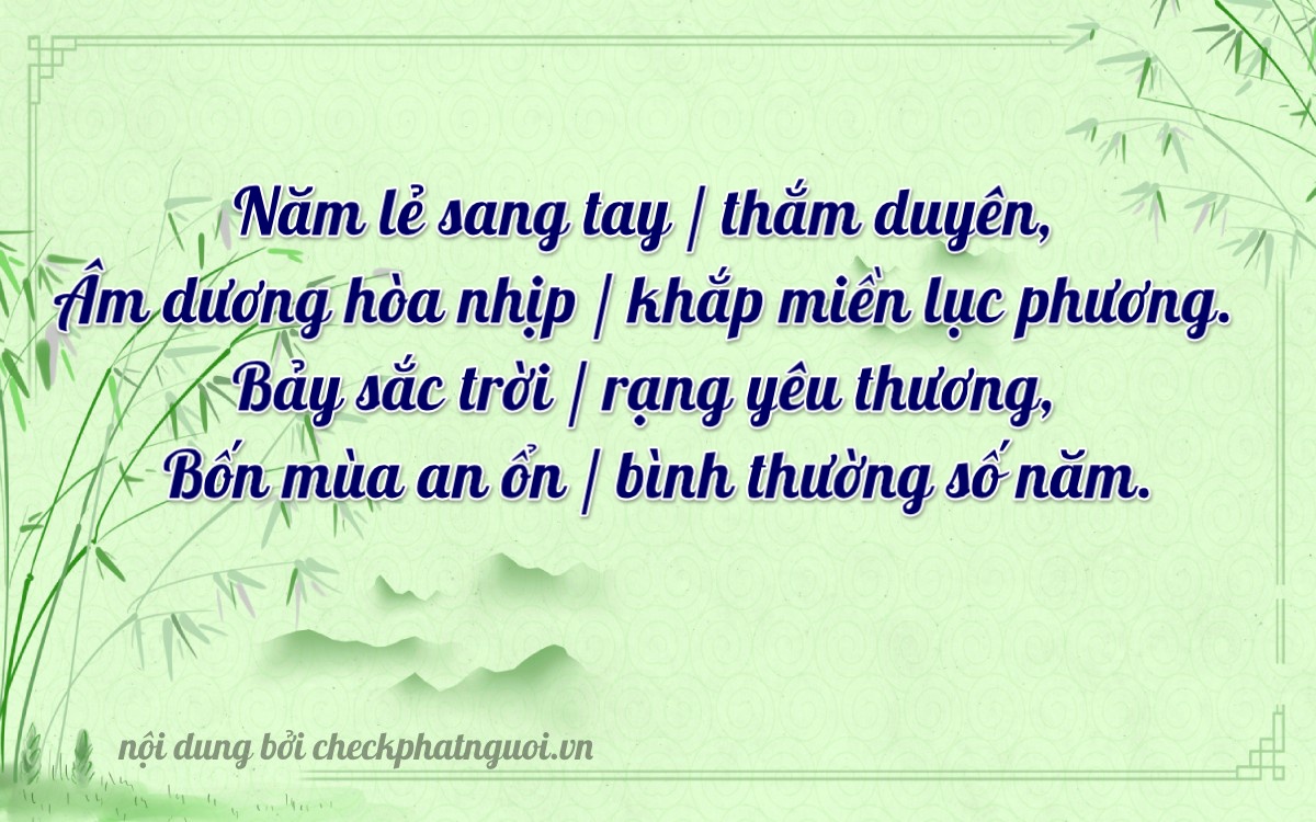 Bài thơ ý nghĩa cho <b>biển số 65H-05745</b> tại website checkphatnguoi.vn