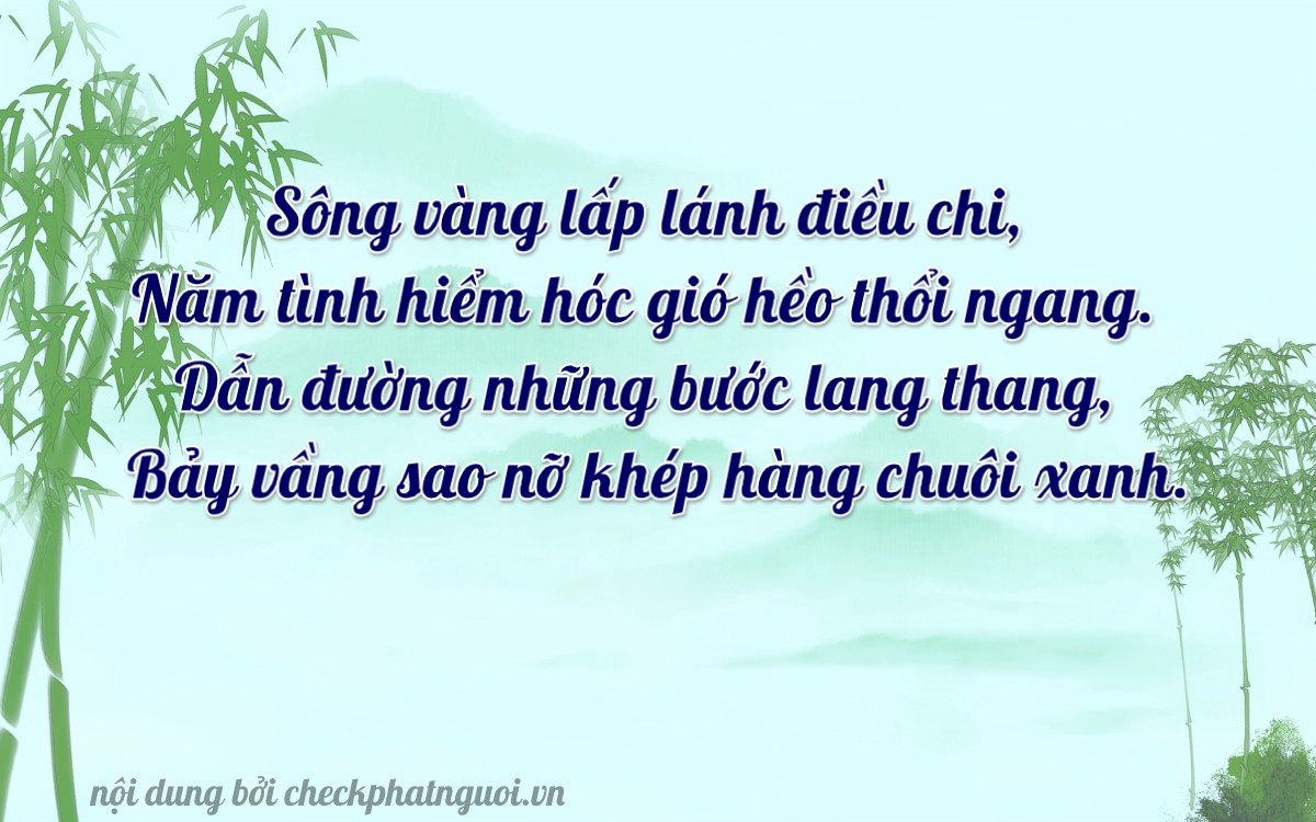 Bài thơ ý nghĩa cho <b>biển số 65H-05777</b> tại website checkphatnguoi.vn