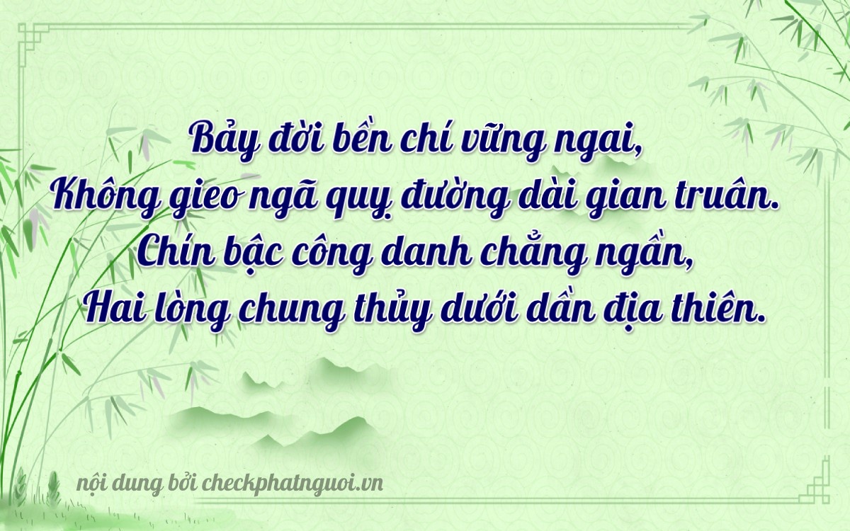 Bài thơ ý nghĩa cho <b>biển số 65H1-07092</b> tại website checkphatnguoi.vn