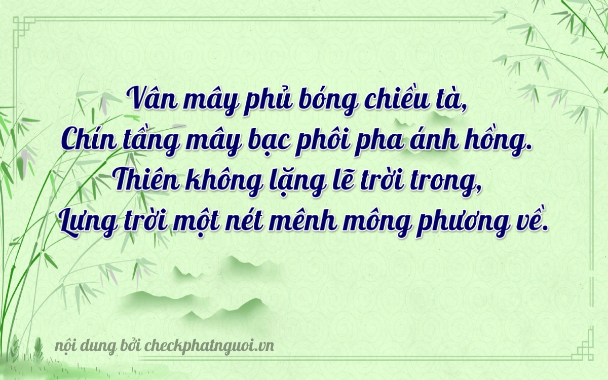 Bài thơ ý nghĩa cho <b>biển số 65H1-07915</b> tại website checkphatnguoi.vn