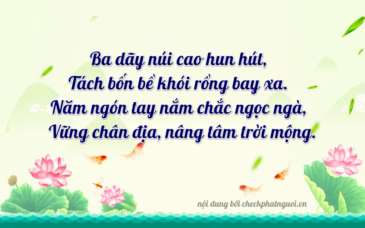 Bài thơ ý nghĩa cho <b>biển số 65H1-30852</b> tại website checkphatnguoi.vn