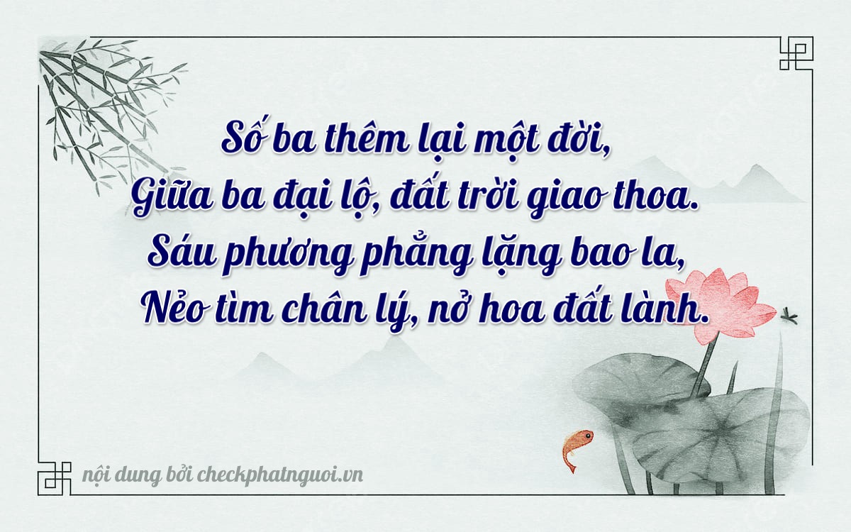 Bài thơ ý nghĩa cho <b>biển số 65H1-33601</b> tại website checkphatnguoi.vn