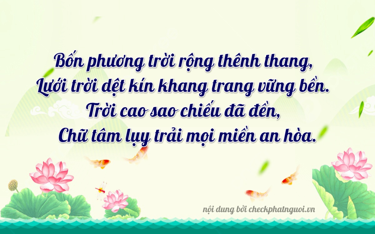 Bài thơ ý nghĩa cho <b>biển số 65H1-42184</b> tại website checkphatnguoi.vn