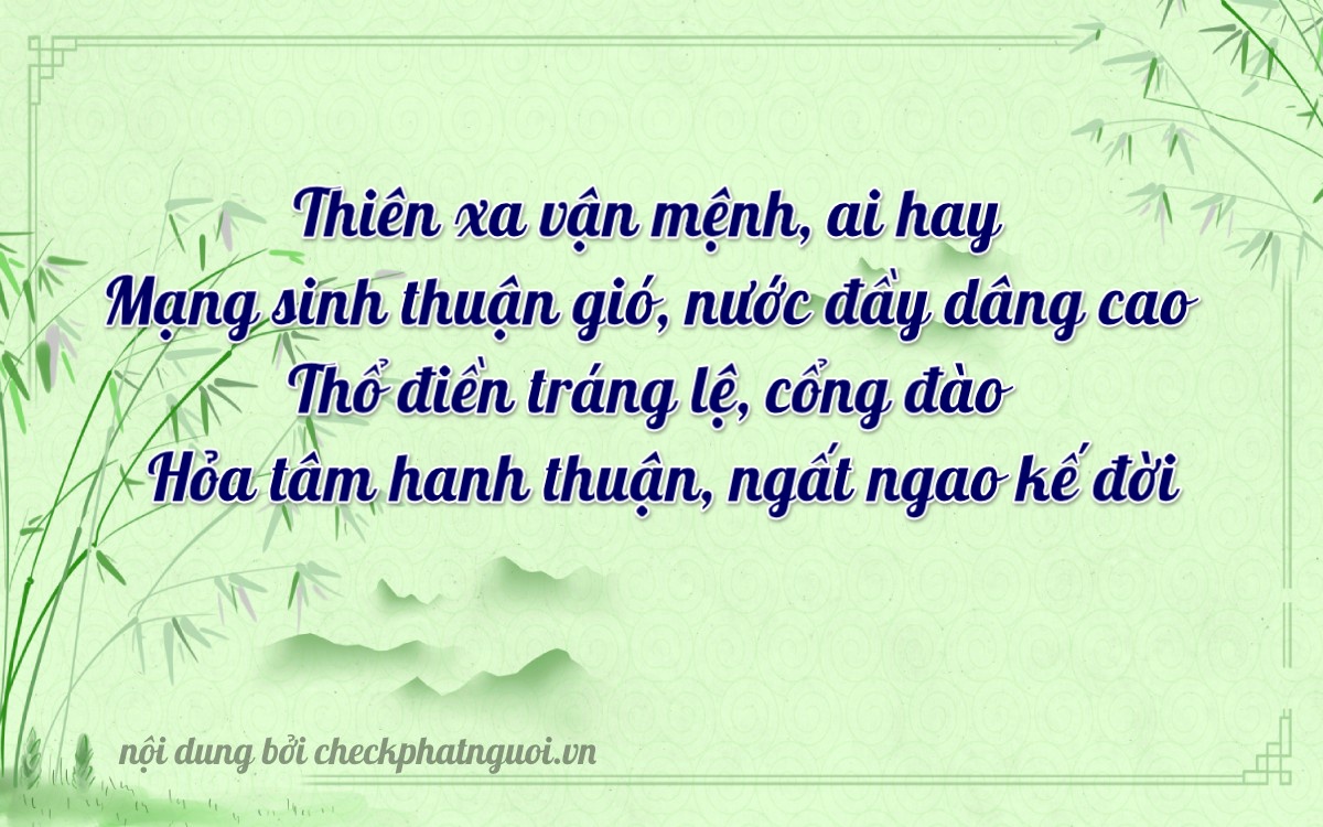 Bài thơ ý nghĩa cho <b>biển số 65H1-48683</b> tại website checkphatnguoi.vn