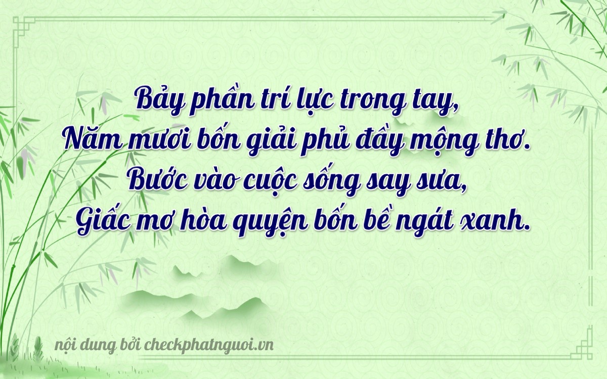 Bài thơ ý nghĩa cho <b>biển số 65H1-57525</b> tại website checkphatnguoi.vn