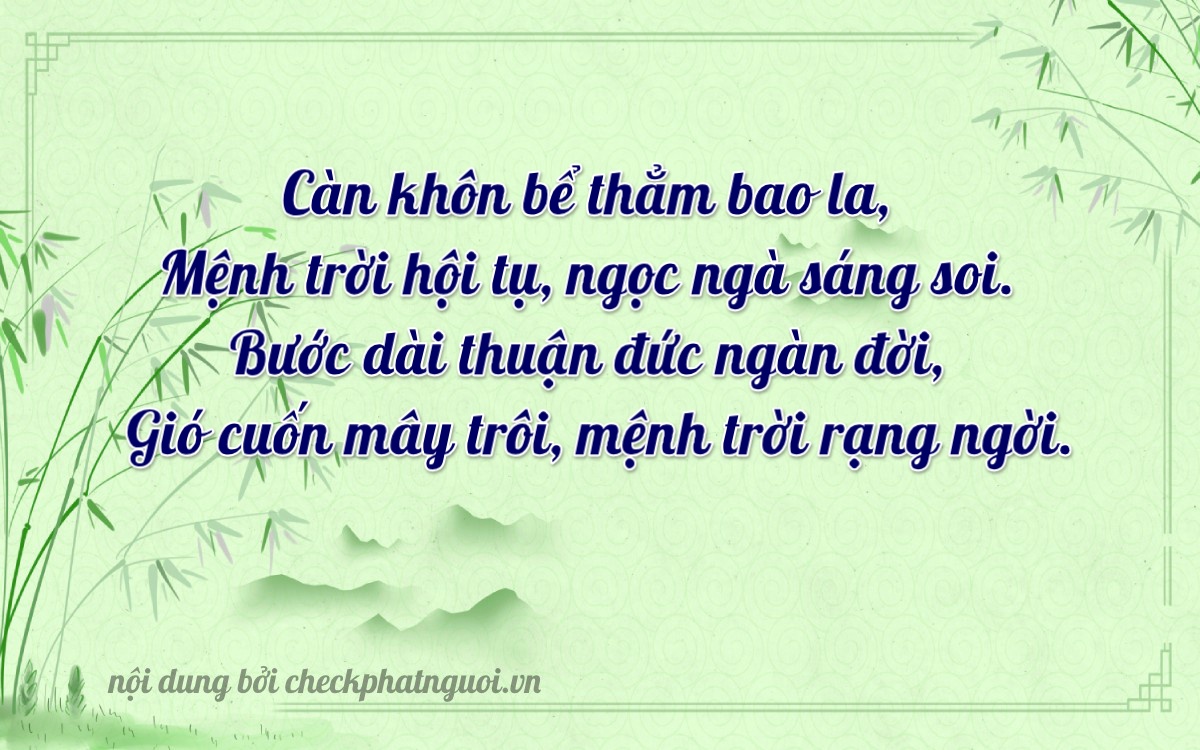 Bài thơ ý nghĩa cho <b>biển số 65H-64706</b> tại website checkphatnguoi.vn