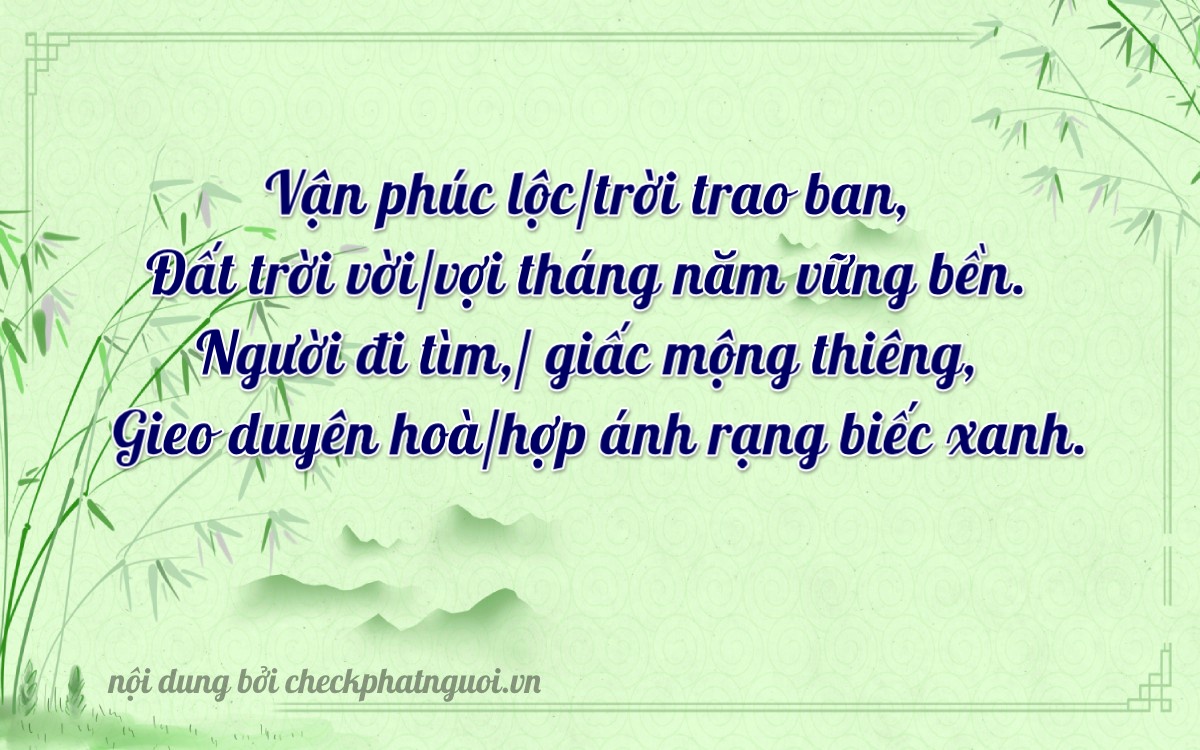 Bài thơ ý nghĩa cho <b>biển số 65H-95683</b> tại website checkphatnguoi.vn