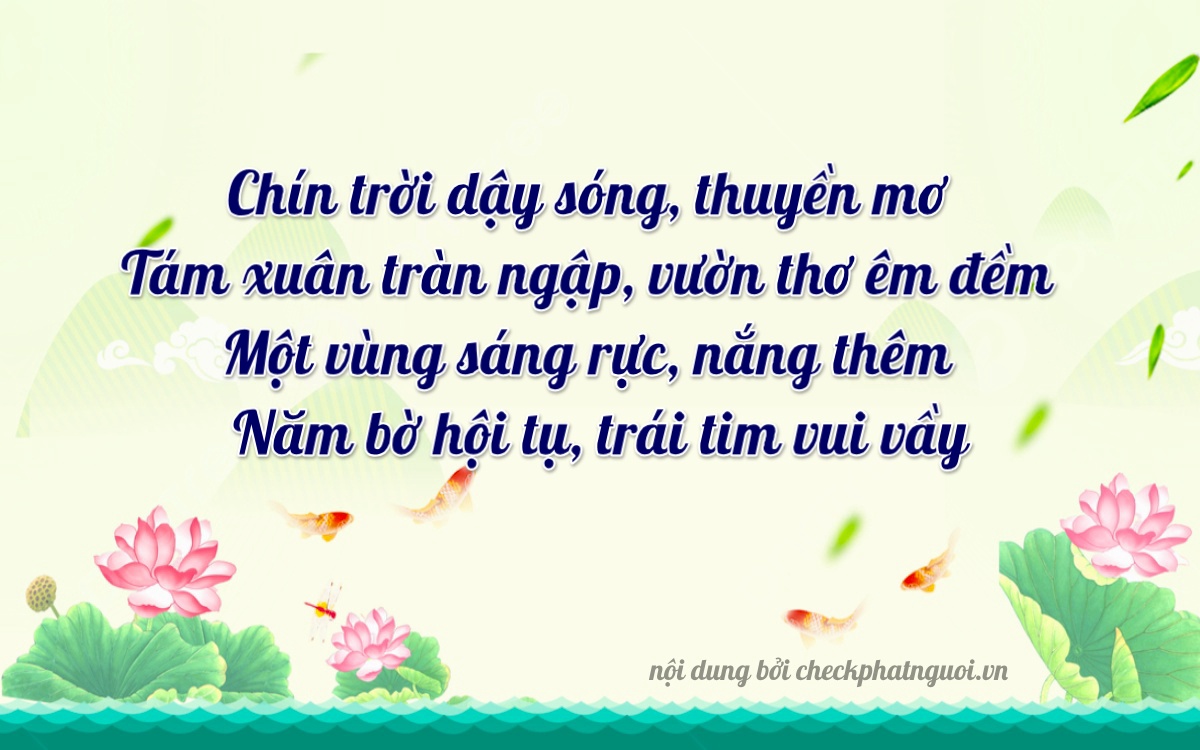 Bài thơ ý nghĩa cho <b>biển số 65H-96154</b> tại website checkphatnguoi.vn