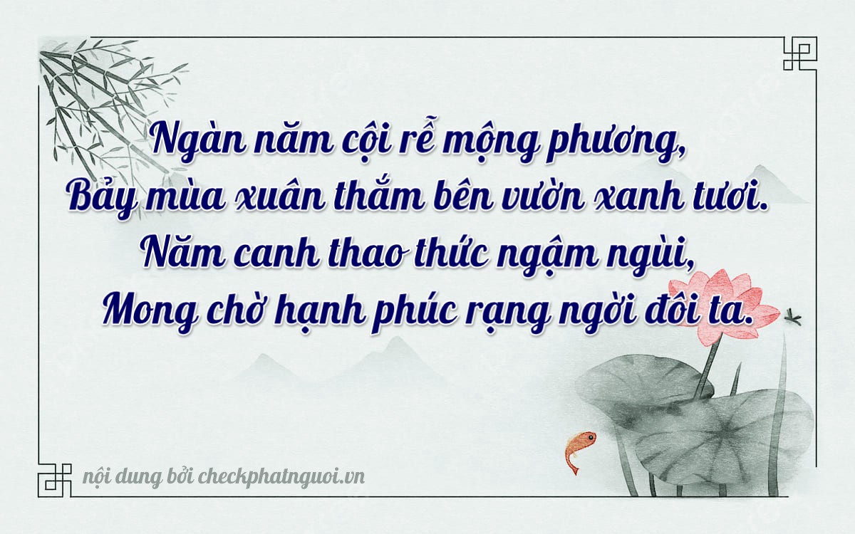 Bài thơ ý nghĩa cho <b>biển số 65HA-08725</b> tại website checkphatnguoi.vn