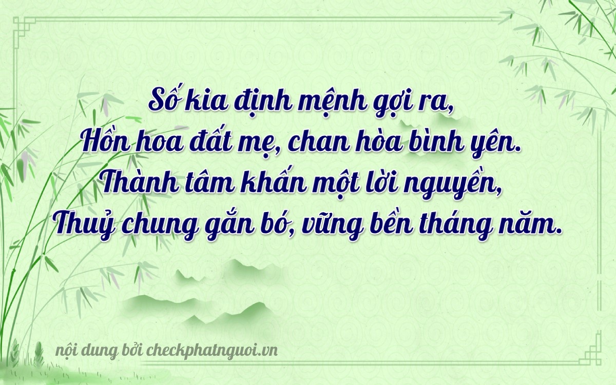 Bài thơ ý nghĩa cho <b>biển số 65HA-08780</b> tại website checkphatnguoi.vn
