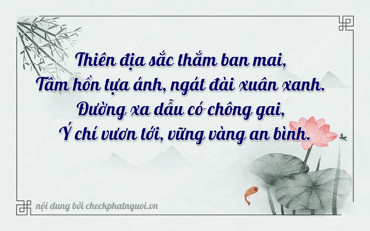 Bài thơ ý nghĩa cho <b>biển số 65K1-13676</b> tại website checkphatnguoi.vn