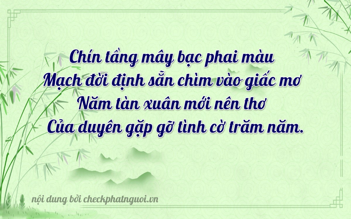 Bài thơ ý nghĩa cho <b>biển số 65K1-38599</b> tại website checkphatnguoi.vn