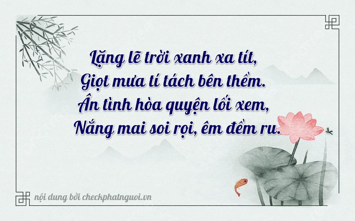 Bài thơ ý nghĩa cho <b>biển số 65K1-49756</b> tại website checkphatnguoi.vn