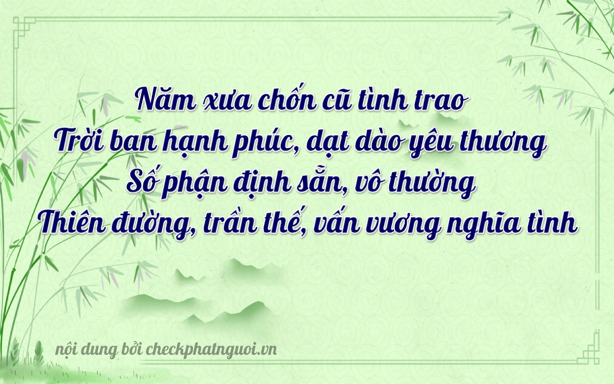 Bài thơ ý nghĩa cho <b>biển số 65K-20134</b> tại website checkphatnguoi.vn