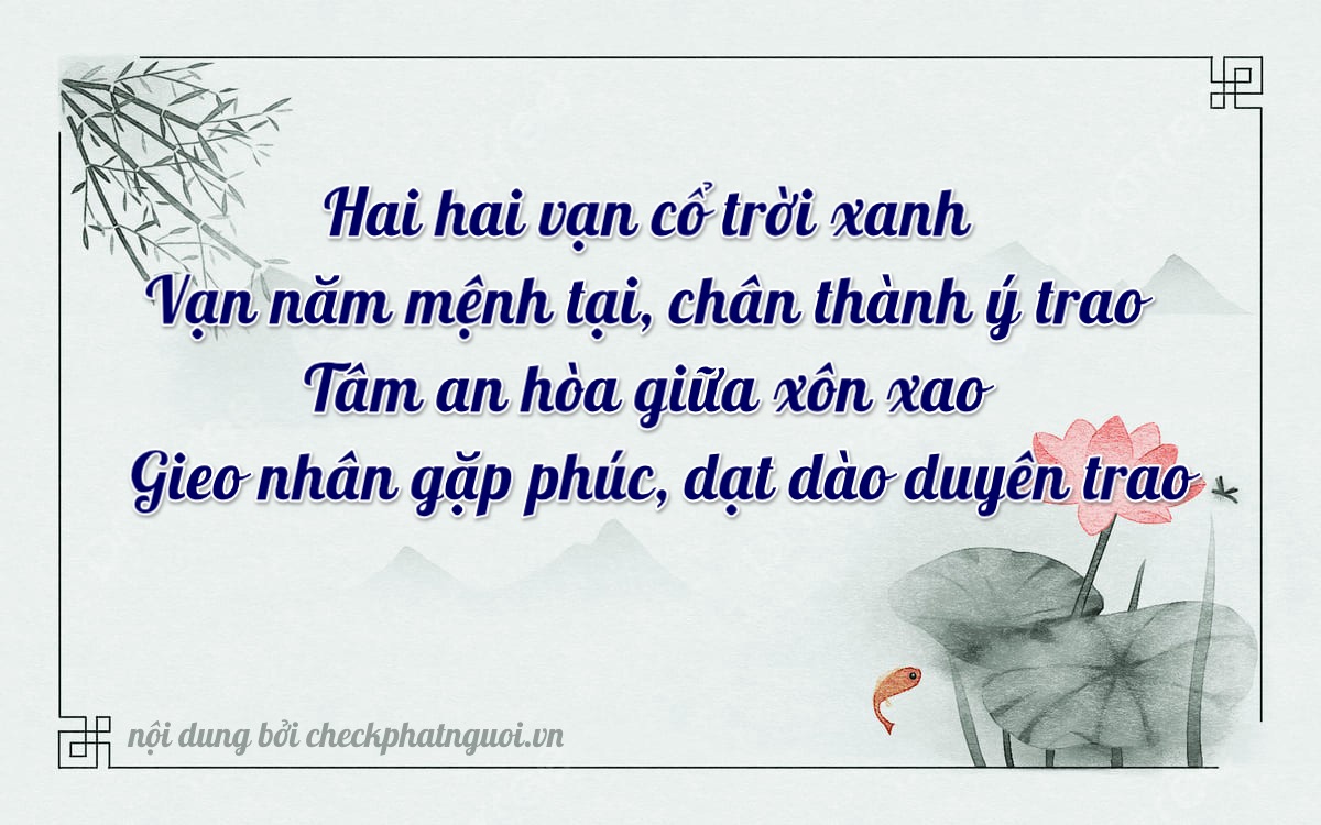 Bài thơ ý nghĩa cho <b>biển số 65K-22395</b> tại website checkphatnguoi.vn