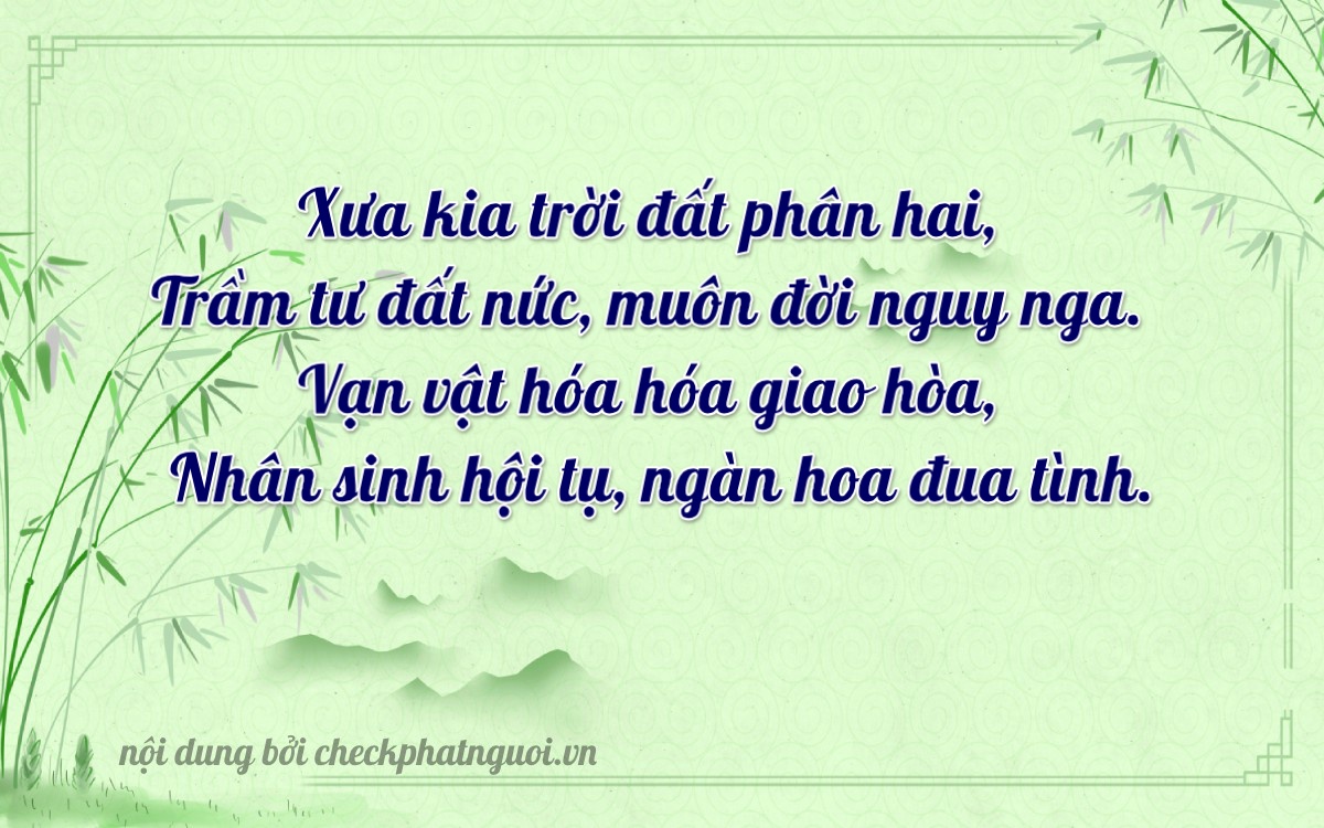 Bài thơ ý nghĩa cho <b>biển số 65M1-05482</b> tại website checkphatnguoi.vn