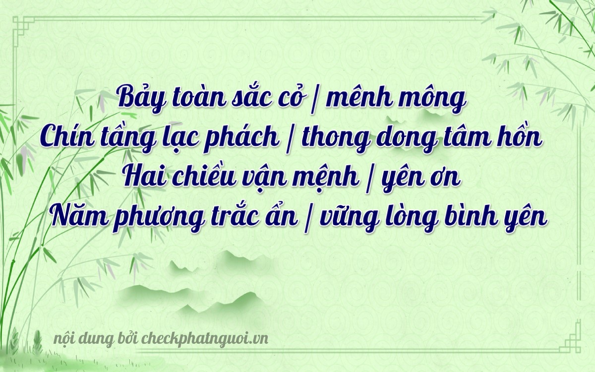 Bài thơ ý nghĩa cho <b>biển số 65M1-07925</b> tại website checkphatnguoi.vn