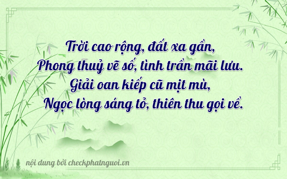 Bài thơ ý nghĩa cho <b>biển số 65M1-10600</b> tại website checkphatnguoi.vn