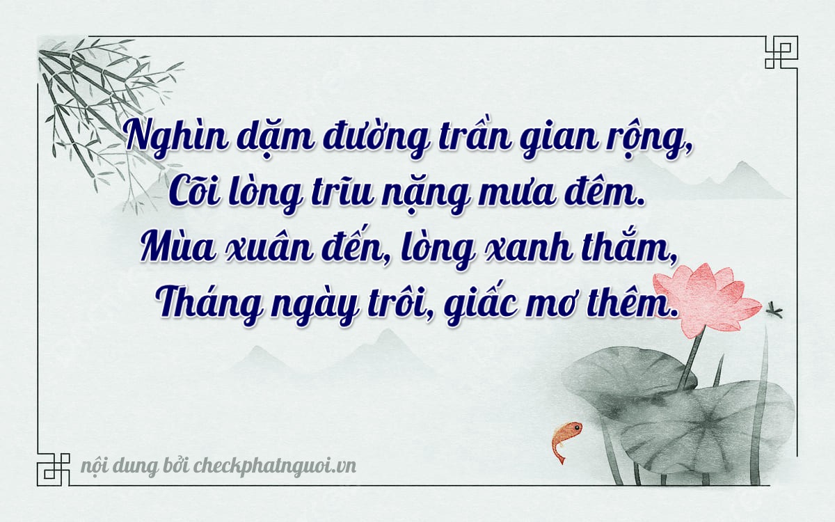 Bài thơ ý nghĩa cho <b>biển số 65M-14353</b> tại website checkphatnguoi.vn
